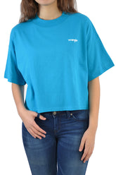 T-Shirt Damski Wrangler 90s Tee Logo Carribean Sea W7Q4GFB13 112132083